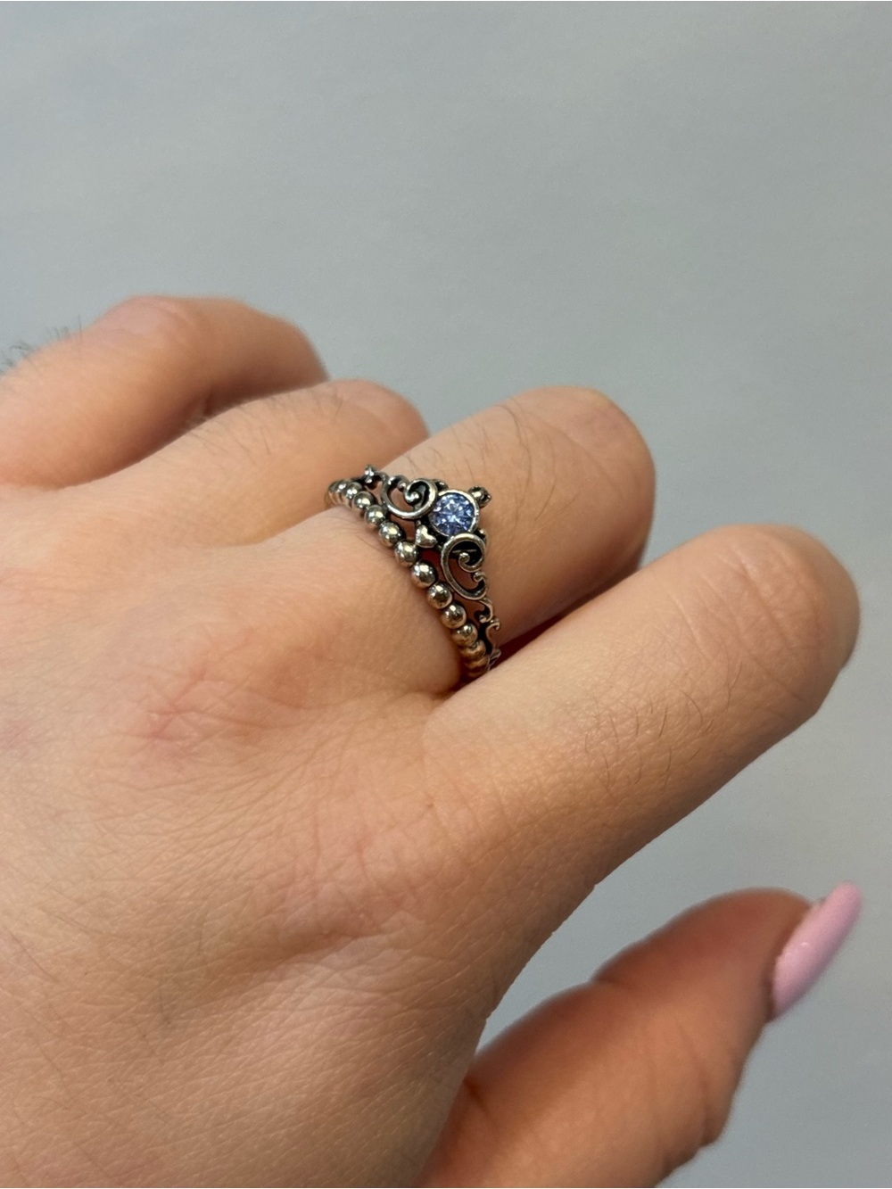 Pandora Disney Cinderella Blue Tiara Ring